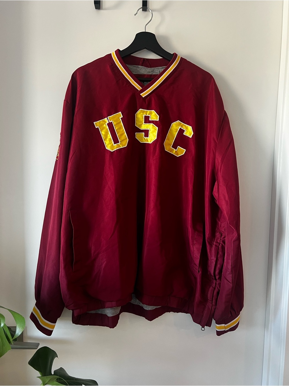 USC Garnet Pullover Jacket with Yellow Lettering